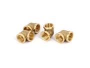 Unique BargainsDN20 3 4BSP Female Thread Brass 90 Degree Elbow Pipe Connecting Fittings 4pcs