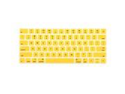 Unique BargainsComputer Silicone Wireless Keyboard Protection Film Cover Yellow for iMac