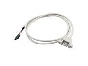 Unique BargainsMotherboard USB2.0 5 Pin Header to 1 Port A Female Adapter Cable 1m Length