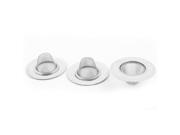Unique BargainsHousehold Kitchen Stainless Steel Food Stopper Water Sink Basin Strainer 3 PCS