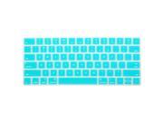 Unique BargainsComputer Silicone Wireless Water Resistant Keyboard Cover Blue for iMac