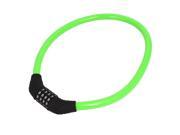 Bicycle Motorbike 4 Digits Flexible Coil Cable Combination Lock Green Black