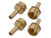 Unique Bargains3 8BSP Male Thread 6mm Hose Barb Tubing Fitting Coupler Connector Adapter 4pcs