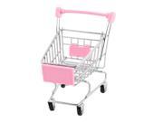 Unique BargainsMini Supermarket Shopping Handcart Trolly Cart Storage Toy Container Pink
