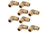 Unique Bargains1 8BSP Male Thread Brass 90 Degree Elbow Equal Pipe Connecting Fittings 8pcs
