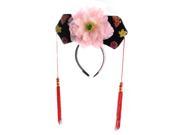 Unique BargainsGirl Flower Design Decor Oriental Chinese Princess Hairband Headdress Multicolor