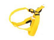 Unique BargainsPet Dog Nylon Adjustable LED Flash Chest Belt Harness Leash Tether Yellow Size L