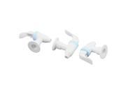 Unique BargainsOffice Plastic Push Type Water Dispenser Machine Faucet Tap Valve White 3 PCS