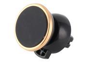 Unique Bargains Vehicle Car Mobile Phone Magnetic Air Vent Mount Rotation Holder Stand Gold Tone