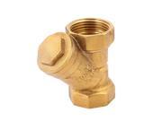 1PT 30mm Female Threaded Diameter Dual Ports Water Brass Gate Valve