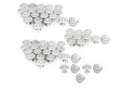 Furniture Stainless Steel Single Hole Flower Pattern Pull Knobs 27mmx22mm 55pcs