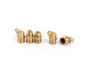 Unique Bargains M10 x 6.5mm Male Thread 1.5mm Pitch 45 Degree Brass Grease Nipple Fittings 5 Pcs