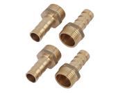 Unique Bargains3 8BSP Male Thread 10mm Hose Barb Tubing Fitting Coupler Connector Adapter 4pcs