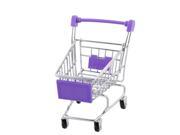 Unique BargainsMini Supermarket Shopping Handcart Trolly Cart Storage Toy Container Purple