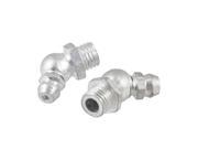 Unique Bargains 2 x Metal 45 Degree Angle Type M8 Male Thread Grease Nipple Zerk Fitting