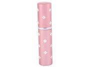 Unique Bargains5mL Lipstick Shape Flower Pattern Mini Perfume Spray Bottle Atomizer Case Pink