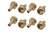 Unique Bargains1 2BSP Male Thread 8mm Hose Barb Tubing Fitting Coupler Connector Adapter 8pcs