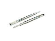 Unique Bargains14 Length 40mm Width 3 Section Ball Bearing Drawer Slides Silver Tone 2pcs