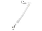 Luggage Plastic Stretch Rope Anti Lost Buckle Spring Elastic Keychain White