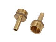 Unique Bargains3 8BSP Male Thread 6mm Hose Barb Tubing Fitting Coupler Connector Adapter 2pcs