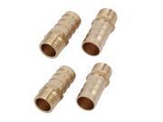 Unique Bargains1 4BSP Male Thread 12mm Hose Barb Tubing Fitting Coupler Connector Adapter 4pcs