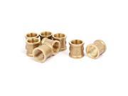 Unique Bargains1 2BSP Female Thread Brass Straight Tube Pipe Connecting Fittings Couplers 8pcs