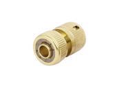 Unique BargainsCar Garden Brass Washing Hose Pipe Pass Water Connector Gold Tone 13mm 1 2 inch