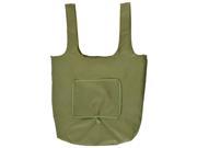 Nylon Rectangle Shaped Shoulder Hand Carrier Foldable Shopping Bag Army Green