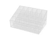 Cosmetic Plastic Trapezoid 24 Grids Lipstick Organizer Display Stand Rack Clear