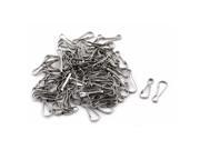 Unique BargainsStainless Steel Lanyard Snap Spring Clips Hooks Silver Tone 23 x 8mm 100pcs