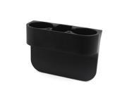 Unique Bargains Black ABS Car Auto Truck RV Seat Wedge Drink Beverage 2 Cup Holder Stand