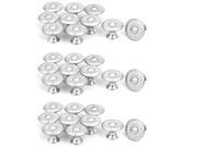 Closet Cabinet Screw Mounted Pull Handle Knobs Silver Tone 27mmx22mm 30pcs