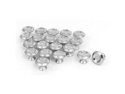 Cupboard Drawer Stainless Steel Screw Mounted Pull Handle Knobs 27mmx20mm 20pcs