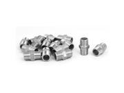 G1 2 Male Thread 304 Stainless Steel Hex Nipple Air Water Pipe Fittings 15pcs