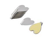 Wardrobe Stainless Steel Heart Design Self Adhesive Towel Coat Hanger Hook 10pcs