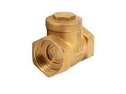 1.2PT 39mm Female Threaded Diameter Dual Ports Water Brass Gate Check Valve