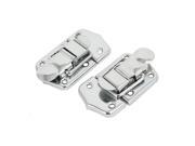 Suitcase Briefcase Metal Toggle Latch Hasp Lock Silver Tone 68mm Length 2pcs