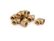 Unique BargainsDN15 1 2BSP Female Thread Brass 90 Degree Elbow Pipe Connecting Fittings 8pcs