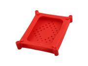 Silicone HDD External Protective Storage Case Red for 2.5 Inch Hard Drive