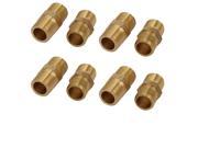 Unique Bargains1 8BSP Male Thread Brass Hex Nipple Tube Pipe Connecting Fittings 8pcs