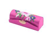 Flower Chinese Tradition Embroidery Jewelry Makeup Lipstick Case Box Pink
