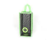 Unique BargainsHousehold Bathroom PVC Mesh Wall Hanging Grocery Bag Holder Container Green