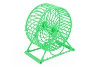 Pet Plastic Round Shaped Hollow Out Hamster Exercise Running Wheel Roller Green