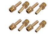 Unique Bargains1 8BSP Male Thread 6mm Hose Barb Tubing Fitting Coupler Connector Adapter 8pcs