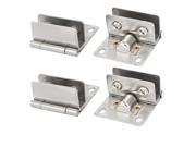5mm 6mm Thickness Glass Door Metal Wall Mounted Clamp Clip Hinge 4pcs