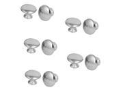 Furniture Door Stainless Steel Screw Mounted Pull Handle Knobs 27mmx21mm 10pcs