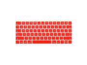 Unique BargainsComputer Silicone Anti Dust Wireless Keyboard Protection Film Cover Red for iMac