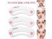 3 Style Eyebrow Drawing Card Brow Make Up Stencil Grooming Shaping Template Trimmer