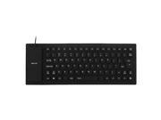 Unique BargainsFoldable 85 Keys USB Wired Silicone Keyboard Black for PC Notebook Laptop
