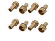 Unique Bargains1 2BSP Male Thread 12mm Hose Barb Tubing Fitting Coupler Connector Adapter 8pcs